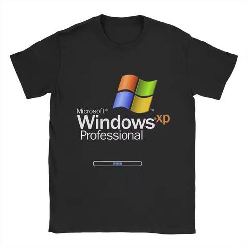 winXP短袖男女圆领T恤WindowsXP经典电脑系统it程序员T恤衫定制