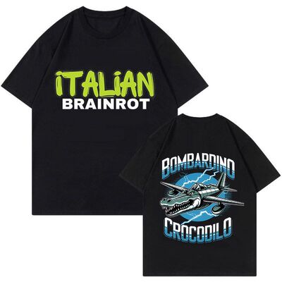 Italian Brainrot T-shirt夏季时尚趣味休闲圆领搞笑短袖T恤男女