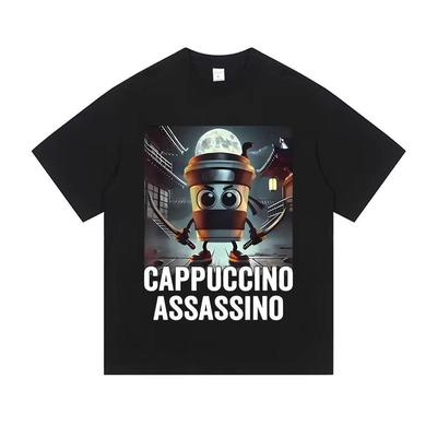 Italian Brainrot Cappuccino Assasino意大利脑腐创意短袖T恤男