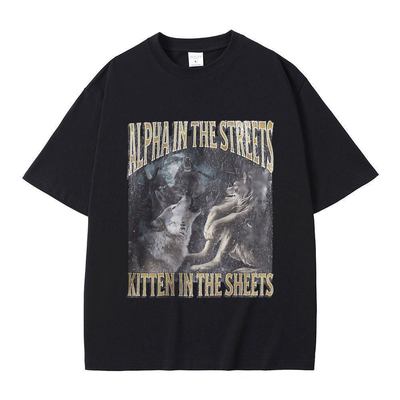 Funny Werewolf欧美趣味有趣的狼人纯棉圆领嘻哈潮流短袖T恤男女