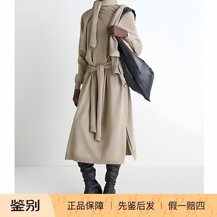 Lemaire米杏色羊毛针织连衣裙