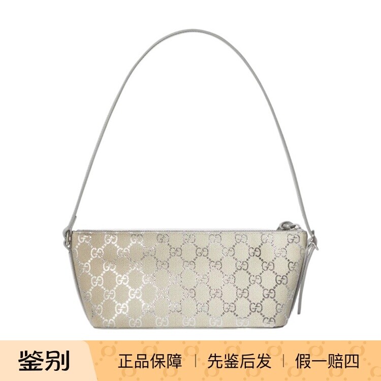 Gucci古驰26春夏浅米色女士GG标志小号单肩包正品代购847281FAFEL
