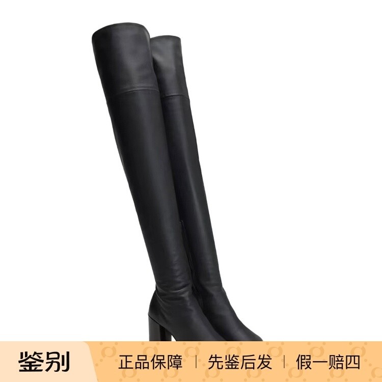 Lemaire黑色女士高筒过膝短靴