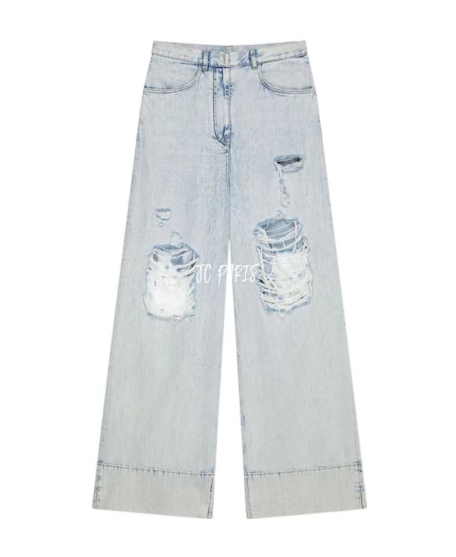 Givenchy纪梵希 2023秋冬款女士破洞牛仔裤 BW50ZA5Y66 正品代购
