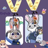 朱迪学生卡套挂脖绳饭卡水卡公交地铁身份证件保护套卡通接送卡