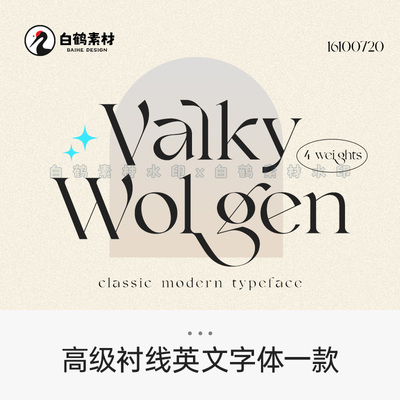 轻奢英文字体包下载优雅精致pr fcpx procreate高端衬线风ps字库