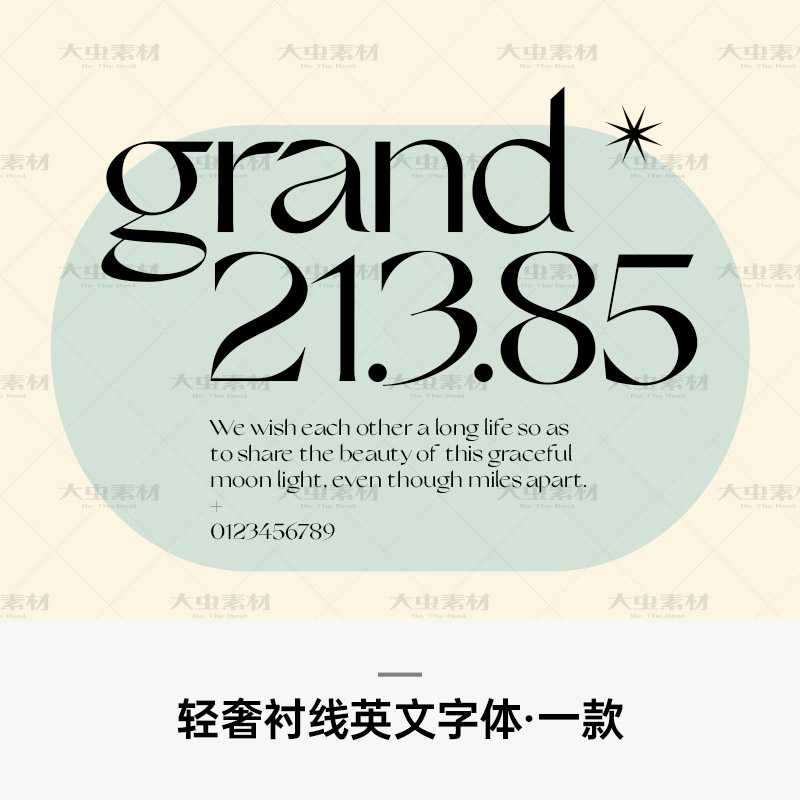 轻奢英文字体包下载优雅精致ps pr fcpx procreate高端衬线风字库