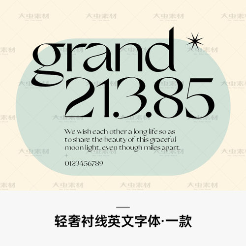 轻奢英文字体包下载优雅精致ps pr fcpx procreate高端衬线风字库