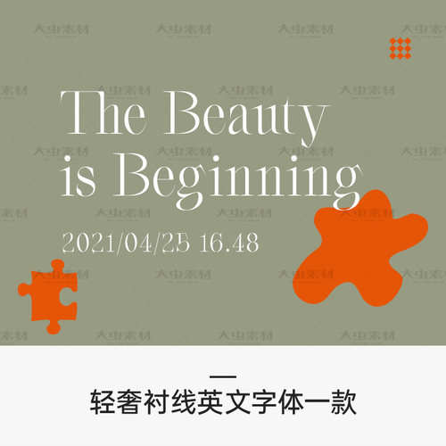 轻奢英文字体高级衬线风ps pr fcpx procreate优雅精致字库包下载