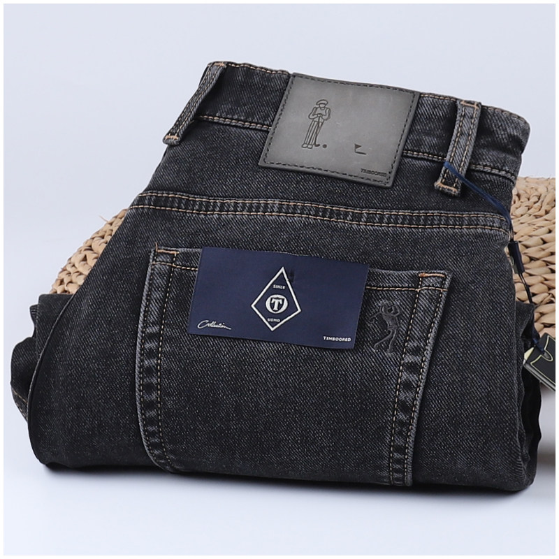 冬季厚款高端奢华烟灰色牛仔裤男宽松直筒舒适保暖男士休闲裤子弹,男装,牛仔裤,淘宝优惠券,粉丝福利购,淘宝优惠卷