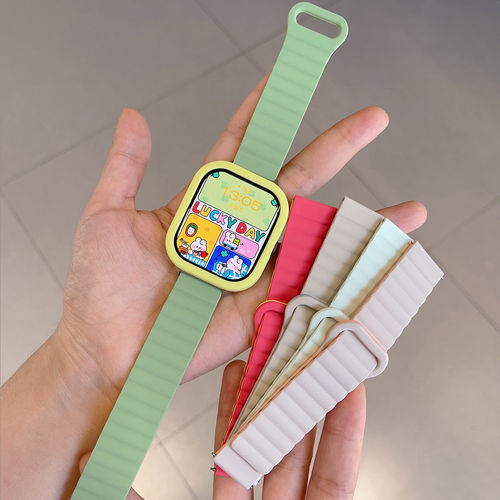 明星同款硅胶磁吸适用华为watch fit345pro手表带小米9pro红米654