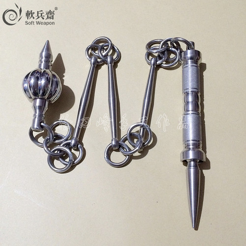 清仓软兵斋不锈钢手工武术九节鞭