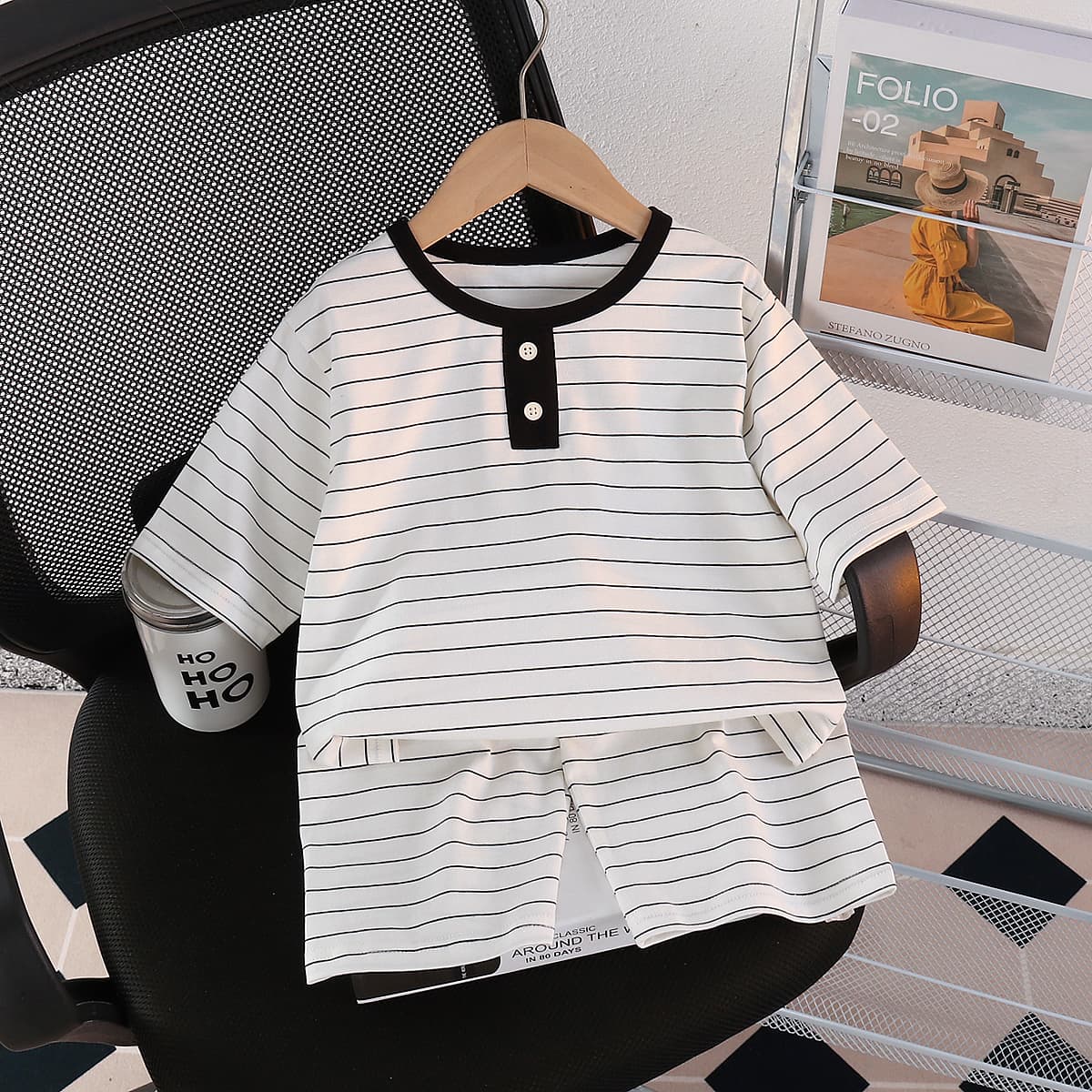 儿童夏款纯棉睡衣家居服套装