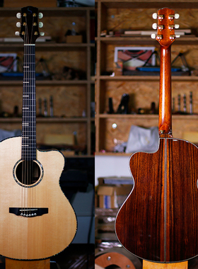 手工品牌S SO-3G/3GC/电箱款/升级款孙原木吉他全单民谣 40 41寸