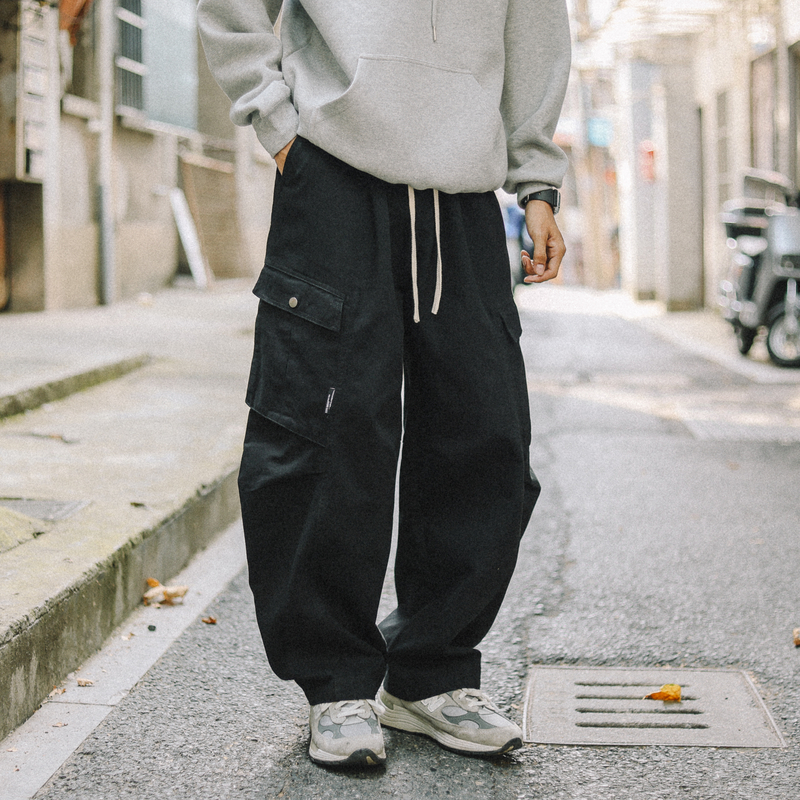 兔先森日系复古纯棉休闲裤工装裤