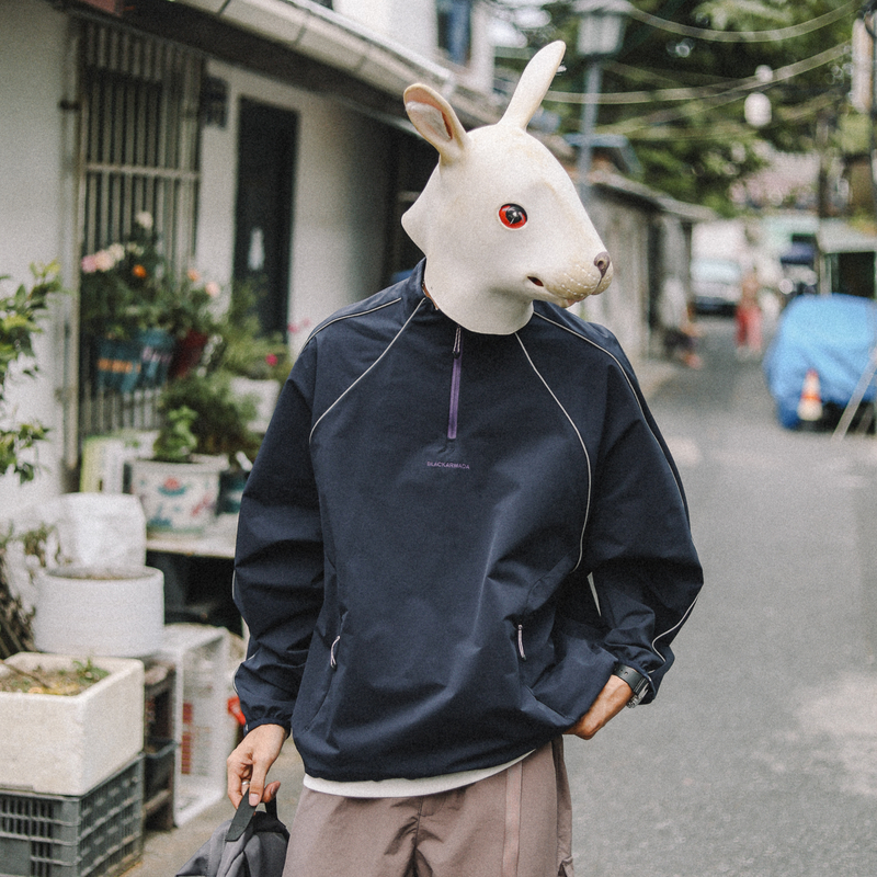 兔先森春秋休闲户外山系拼色夹克