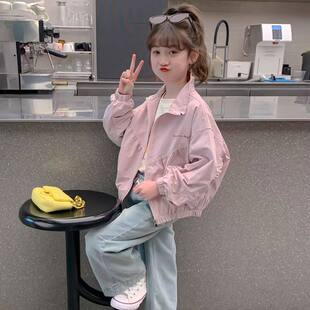 外套拉链衫 2026新款 宽松蝙蝠袖 洋气外套中大儿童韩版 潮 女童春秋季