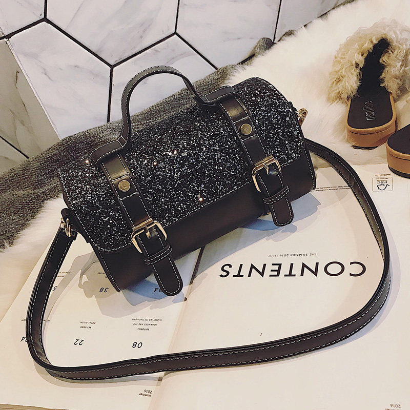 fashion Sequins Boston portable Small bag 2019 new pattern Korean Edition Pillow bag Versatile Messenger Bag Small bagin the Leather/Lady bags/Men's bag, Ms. bags  category - from Buy2taobao.com to provide professional Taobao agent buy service
