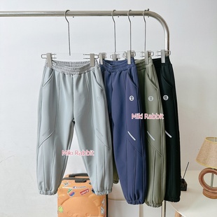 儿童三防加绒冲锋裤2025秋冬款新款男童女童中大童防风防水长裤子