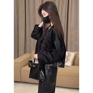 新款女装春秋短款外套新品加厚国风夹克爆款外套上衣小香风