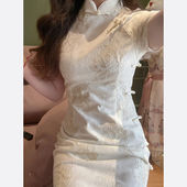 年轻款 夏季 旗袍女小个子新款 日常气质素雅复古民国改良显瘦连衣裙