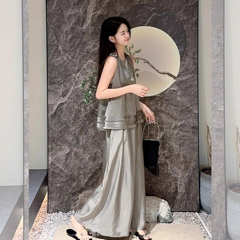 夏装搭配一整套新中式女国