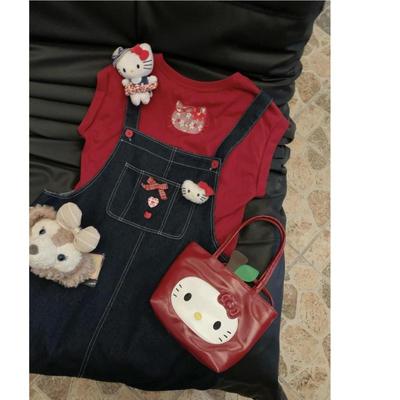 小个子俏皮活泼减龄牛仔背带裙