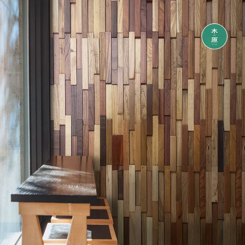 实木原木3D木线条电视背景墙客厅墙面装饰材料酒店餐厅咖啡厅玄关