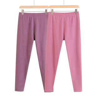 女士中厚德绒秋裤中老年高腰宽松家居裤妈妈松口睡裤老人保暖长裤