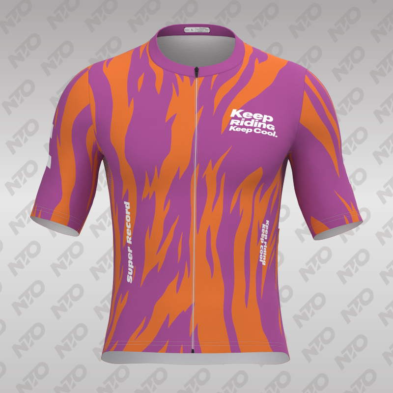 NTO新款虎纹骑行服定制公路车服上衣透气夏短袖车衣自行车服男女