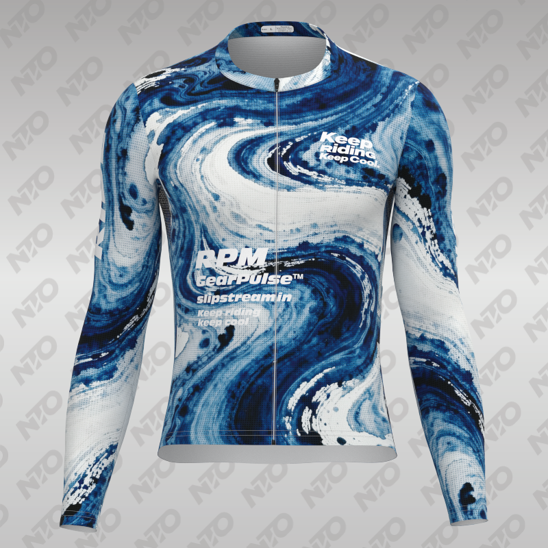 NTO长短袖骑行服修身墨浪奔涌骑行衣公路自行车装备车衣舒适透气