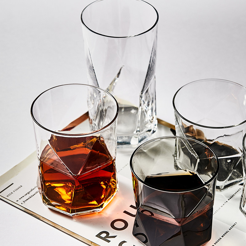 波米欧利玻璃杯几何杯水杯早餐杯