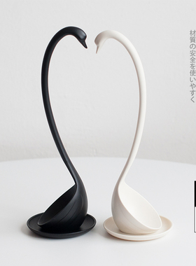 出口日本Franc天鹅汤勺 可站立耐热长柄大勺子结婚伴手礼乔迁礼物