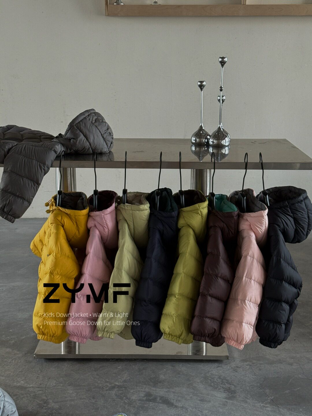 ZYMF2026新款青少年连帽90白鸭绒保暖轻羽绒服三防面料ZF85101-1