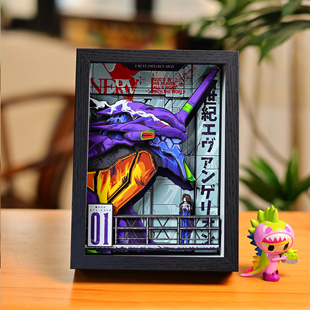 新世纪福音战士EVA初号机3D立体画周边手办装饰画摆台手工礼物