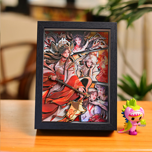 完美世界立体画火灵儿周边3D动漫手办装饰画摆台手工生日礼物