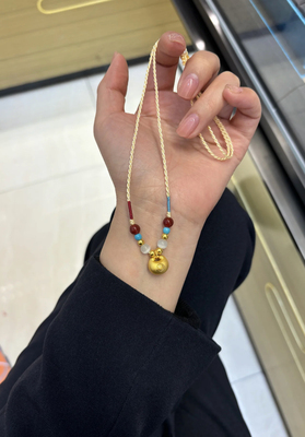 特猫柔小胖福项新中式复古轻奢小众福戴编织毛衣链高颜值个性百搭