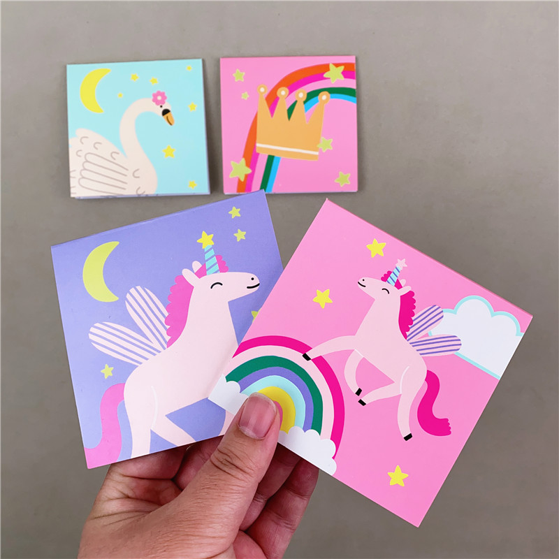 4本一组!迷你填色+空白绘画素描本小本子口袋本 8*8cm 微瑕