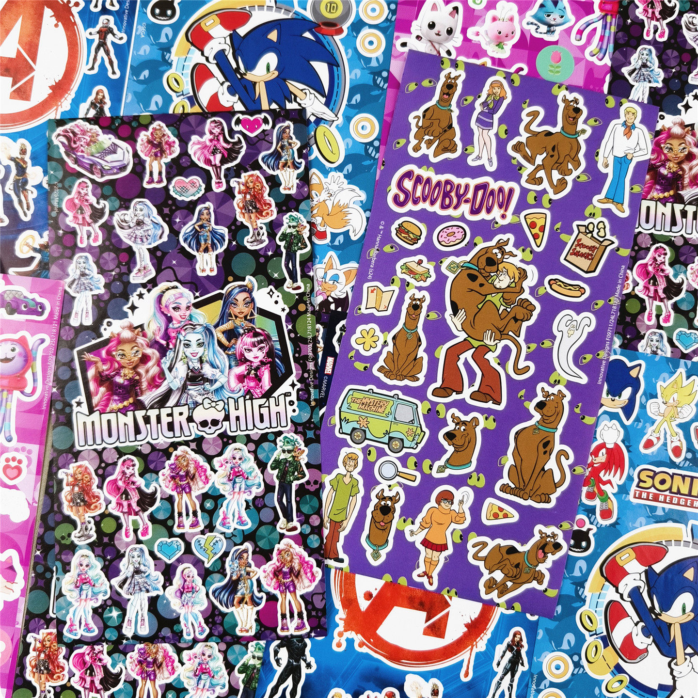 6张2.9！外单可爱卡通动漫散装贴纸素材贴画