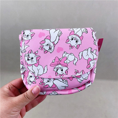 出外单迪士尼玛丽猫PU仿皮面斜挎包外贸儿童挎包 肩带不可调节