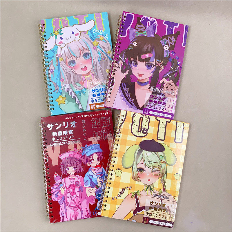 二次元女孩！外贸日单卡通精装硬壳笔记本记事本手帐本A5 微瑕