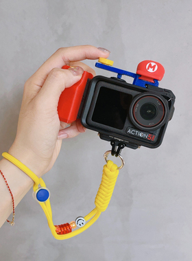 适用大疆action5pro配件运动相机手柄快门键热靴盖 action3/4腕带