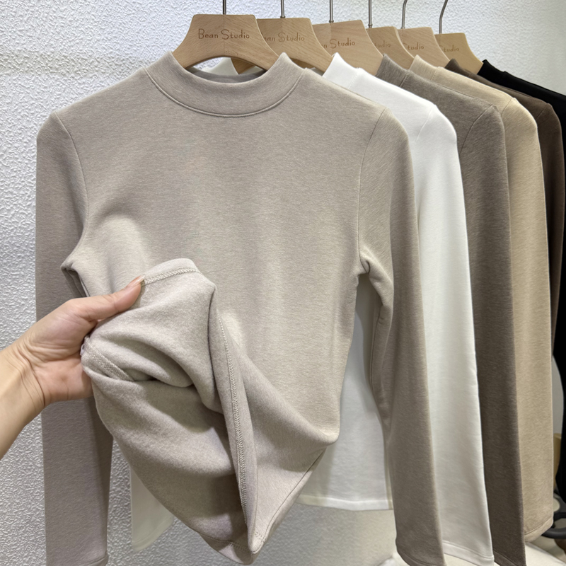 卫衣叠穿内搭女打底衫高弹力修身