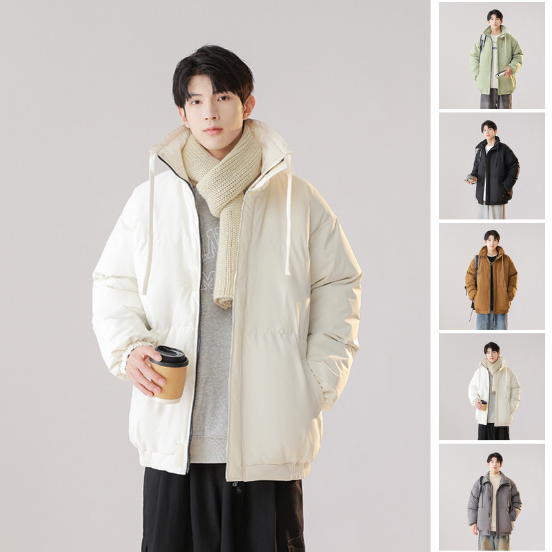 秋冬男立领棉服外套保暖加厚棉衣加肥加大码青年棉袄抗寒外褂袄子
