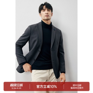 绅士 休闲西服外套 高端羊毛人字纹面料 修身 DAS215 秋冬男士 意式