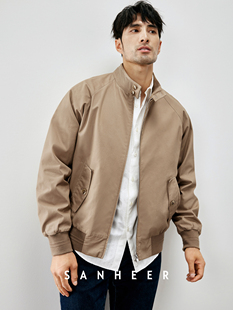 经典 立领外套 哈灵顿夹克 精致细节男士 DAJ348 高档纯棉面料 英式