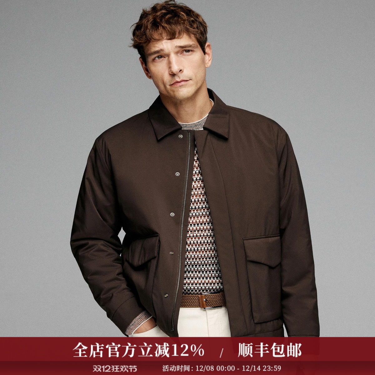 PRIMALOFT黑金标保温棉翻领棉衣