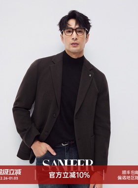 【意式绅士】高档定纺纯羊毛面料 秋冬季厚款休闲西装外套 DAS258