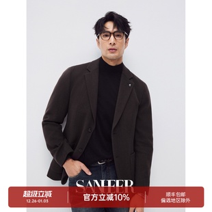 高档定纺纯羊毛面料 秋冬季 厚款 外套 绅士 休闲西装 DAS258 意式