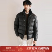 甄选高品质绵羊皮 DAL128 羽绒皮衣 蓬松保暖白鹅绒 羊羔毛领男士